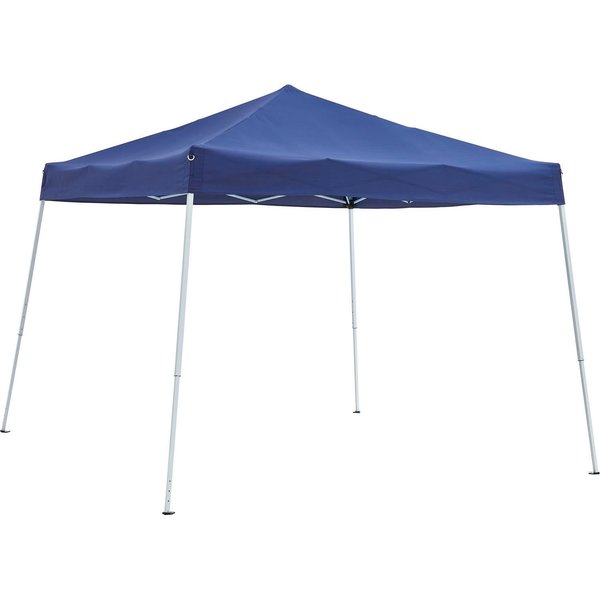Global Industrial Portable Pop-Up Canopy, Slant-Leg, 10'L x 10'W x 8'11H, Blue 602190BL